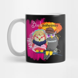 The little black owll in oppenheimer movie and red owl wear barbie dress for Men or Women Kids Boys Girls love owl- barbie bird Mug